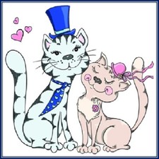 30 Custom Cat Amour Personalized Address Labels