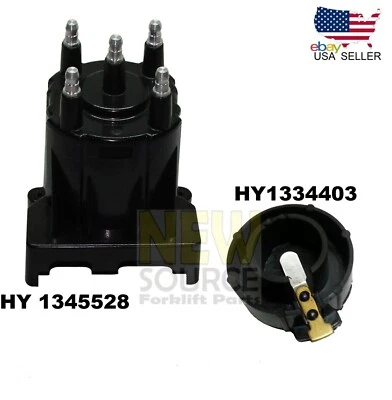 AFTERMARKET HY 1334400 DISTRIBUTOR CAP + 1334403 ROTOR FOR HYSTER FORKLIFT GM 3.0L 181