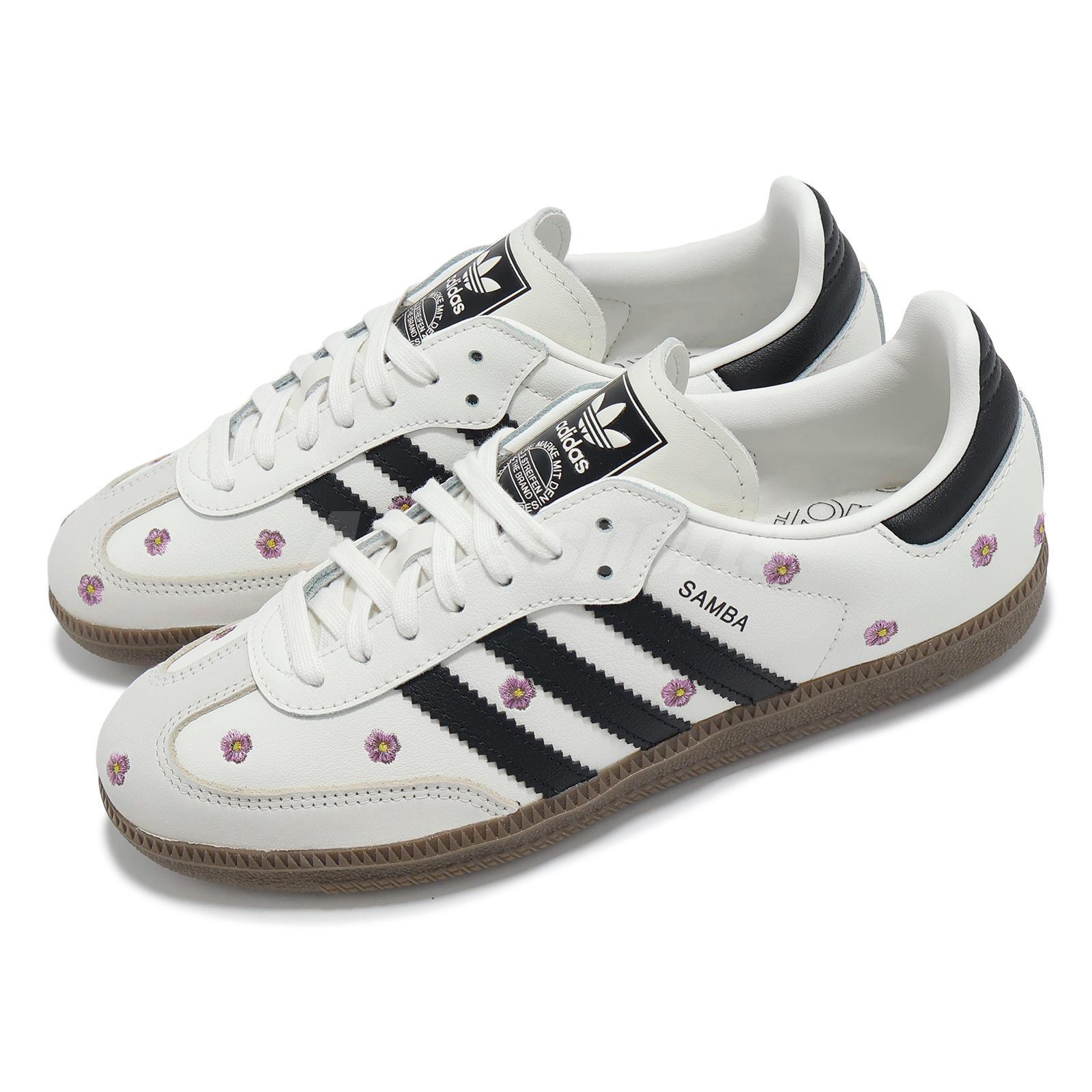 adidas Originals Samba OG W White Floral Embroidery Women Casual Sneakers IF4398