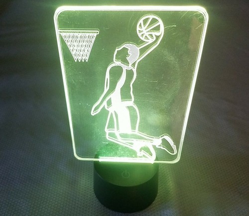 Sport 3D Basketball Playing illusion led touch table Night Light Bedroom Lamp - Picture 5 of 9