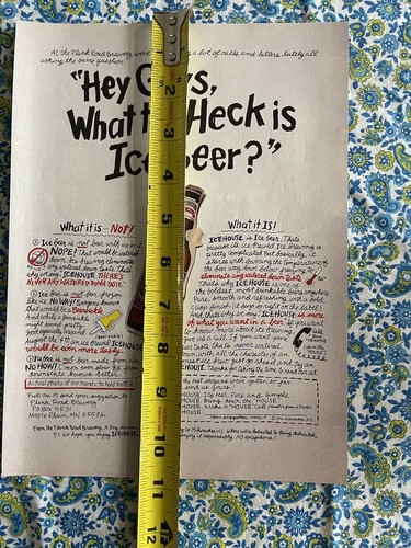 Vintage 1994 Icehouse Beer Print Ad What The Heck Is Icehouse Beer? - Picture 6 of 7