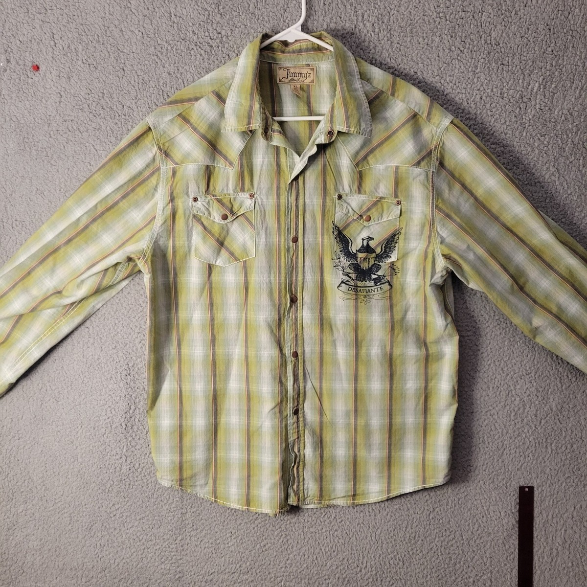 Vintage JIMMY'Z Camp Shirt Six Guns Eagle Long Sleeve Button Vintage JIMMY'Z Camp Shirt Six Guns Eagle Long Sleeve Button