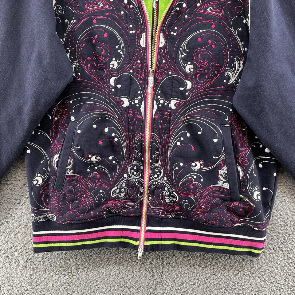 Sudadera con Capucha Artful Dodger Para Mujer 2XL Azul Marino Bordada St Giles 7 Cuadros De Colección Foto 3 de 4