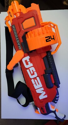 Nerf N-Strike Mega Mastodon Blaster Soft Dart Gun 24 Dart Drum. No Ammo.