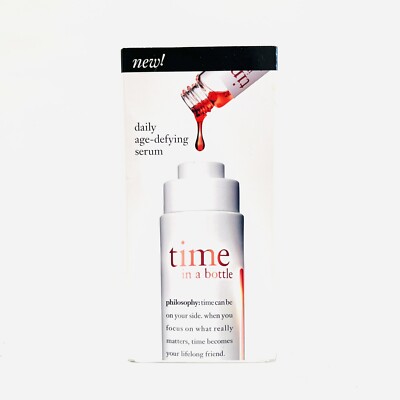 PHILOSOPHY TIME IN A BOTTLE DAILY AGE-DEFYING SERUM 1.3 OZ SET, Sealed!