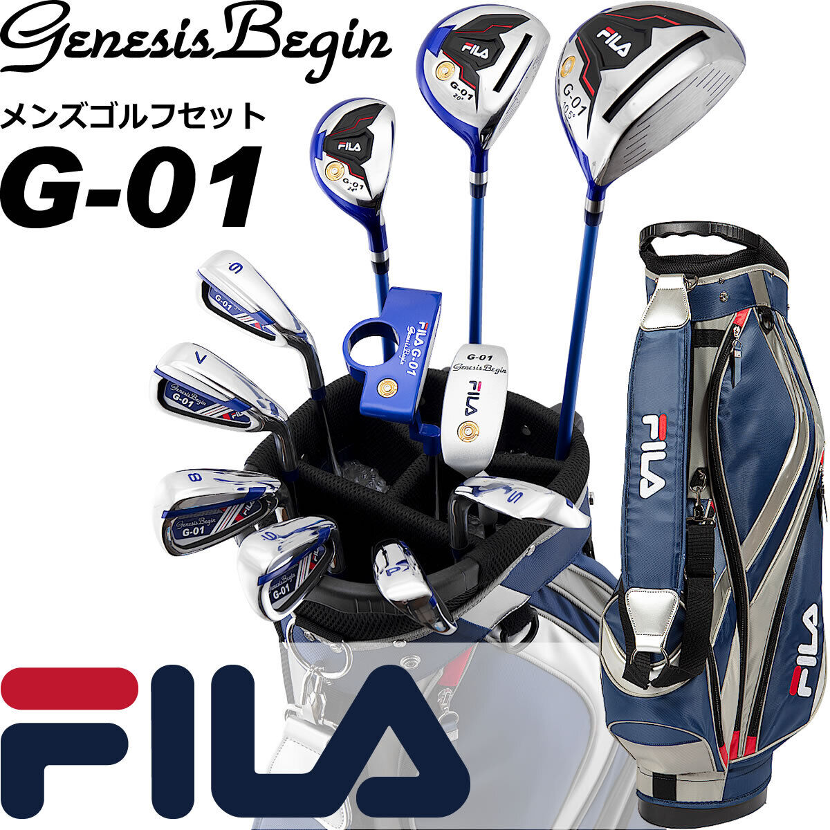 FILA GOLF Men's Golf Clubs 14-piece set FL-G01-TF Club set FILA GOLF Men's Golf Clubs 14-piece set FL-G01-TF Club set