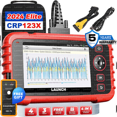 2024 LAUNCH CRP123X OBD2 Scanner Engine ABS SRS Code Reader Car Diagnostic Tool