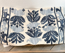 POTTERY BARN FRANCESCA EMBROIDERED LUMBAR PIL...