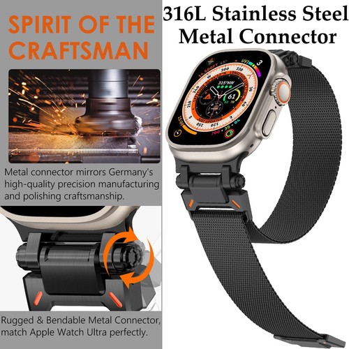 Milanaise Loop für Apple Watch Armband Ultra 2 Band Ultra 49mm 46mm 45mm 44mm 42m... - Bild 2 von 9