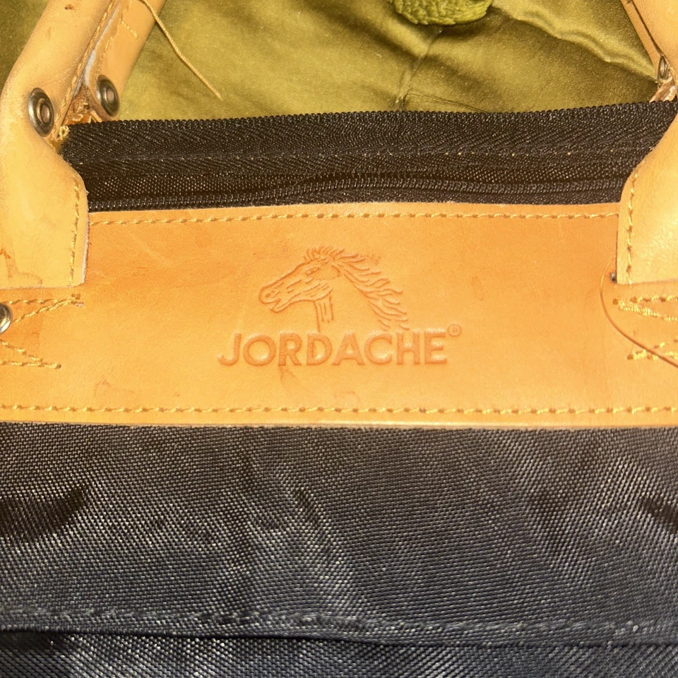 Vintage 80’s Black Canvas And Leather Jordash Charger Tote bag - Image 2 of 4