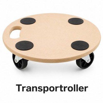 Rollbrett Transportroller Möbelwagen Rund MDF 200kg Bituxx