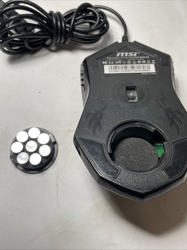 MSi Interceptor DS B1 Gaming Mouse 5Buttons Scroll Wheel Black Red Lights Tested - Picture 7 of 8