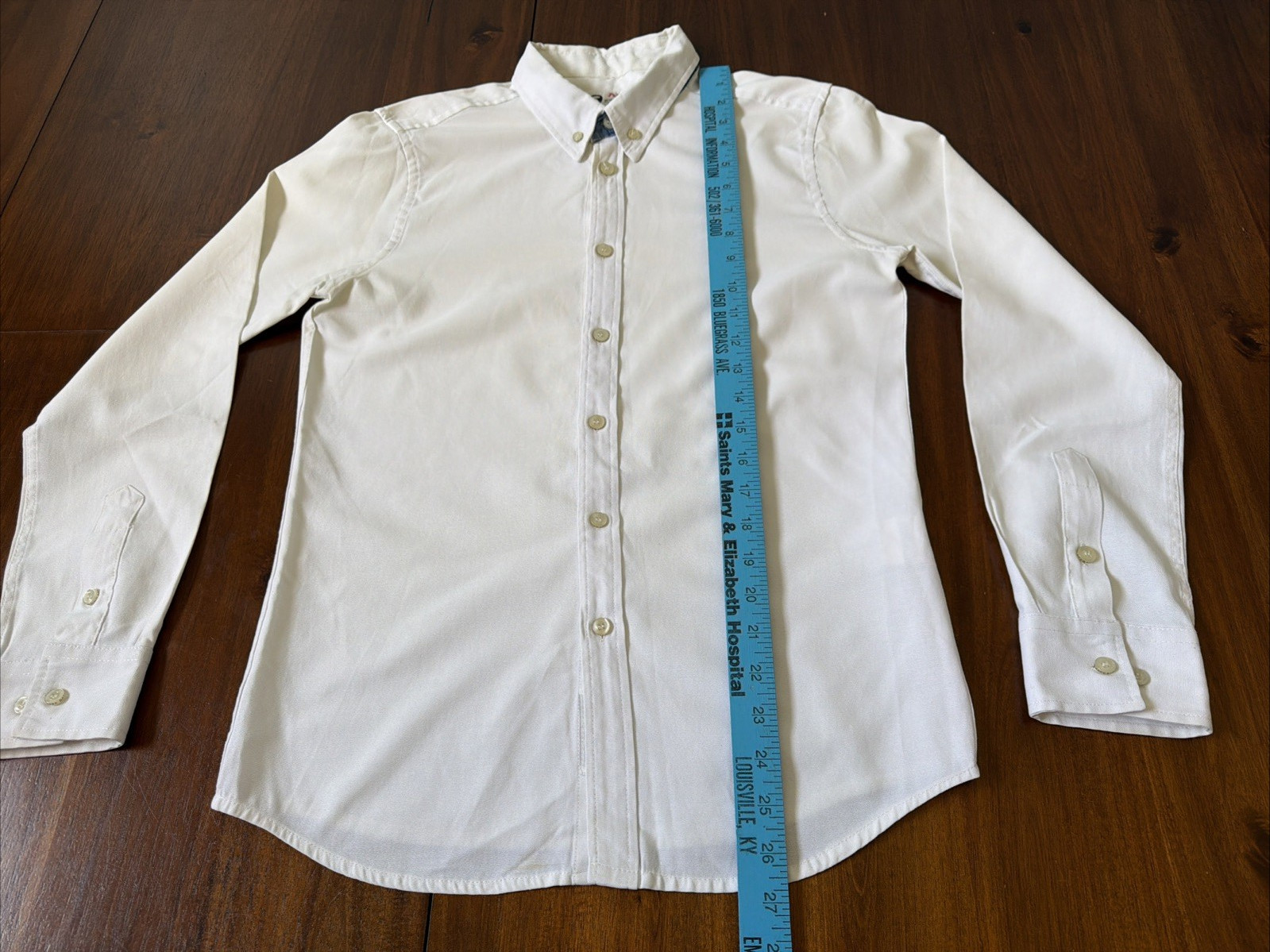 AAPE A Bathing Ape Oxford Long Sleeve White Button Up Dress Shirt Mens Large thumbnail 6