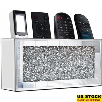Mirrored Remote Control Holder Wall Mounted Organizer Storage Digital Devices US