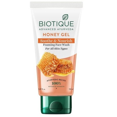 Biotique Honey Gel Face Wash 150ml | Seifenfreier Reiniger für trockene Hautp...