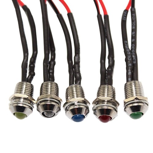 5Pcs 12V Volt Car Boat LED Indicator Light Dash Dashboard Panel Lamp - Picture 16 of 23