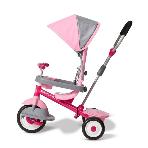 Radio Flyer Adjustable Toddlers Kids Trike Pink 4-in-1 Stroll Canopy - Picture 20 of 24