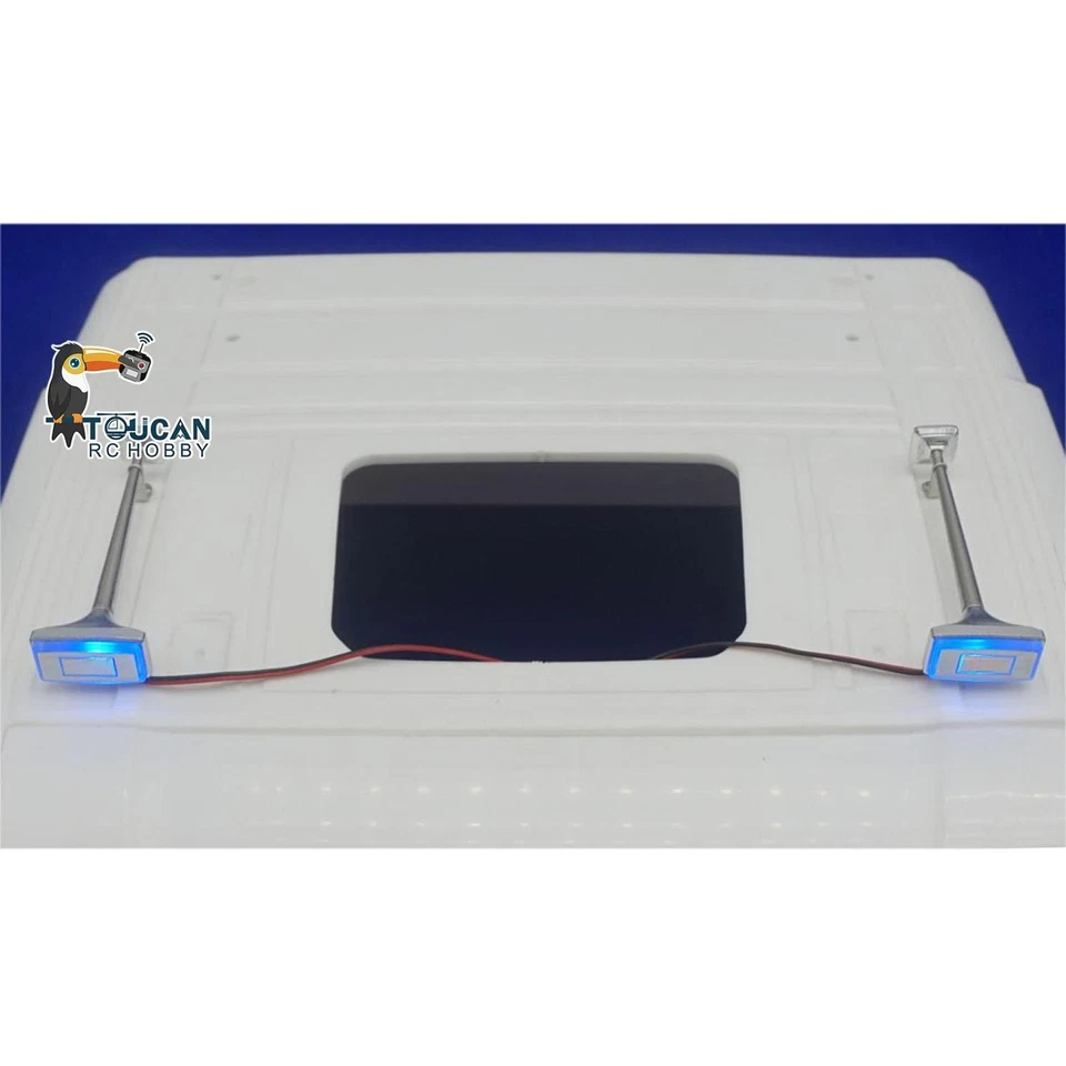 1/14 1Pair Metal Horns with LED for Tamiya RC Tractor Truck Car DIY Accessories - Image 4 of 4