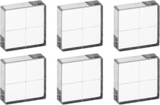 1"X1" Acrylic Stamp Block, 6Pcs Clear Stamping Block with Grid Lines Decorative