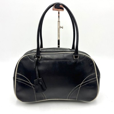 バッグ PRADA LEATHER BOWLING BOSTON HAND BAG PRADA LEATHER BOWLING BOSTON HAND BAG Bowling leather bowling bag