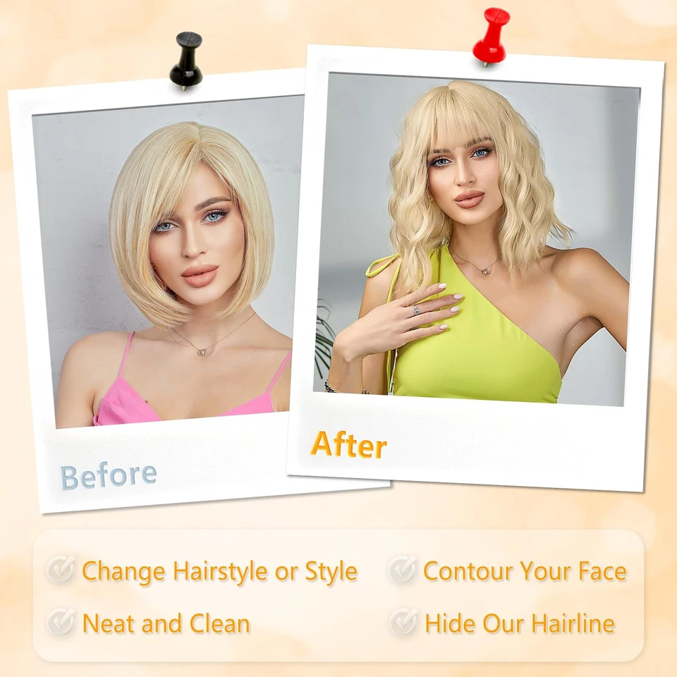 Topper per Capelli Clip Frangia, Capelli Hair Sottile Frangia Clip Capelli Frang - Immagine 2 di 4