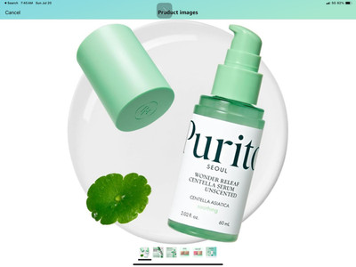 PURITO Centella Unscented Serum, Korean Centella, for All Skin Types 60ml 2fl.oz