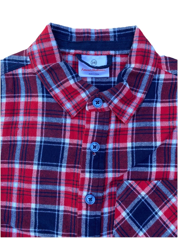 Chaleco de Copo de Nieve de Vacaciones Hanna Andersson Camisa de Franela a Juego Talla 140 10 Usado en Excelente Condición Foto 2 de 4