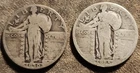 1925-1930 Standing Liberty  Silver quarters. (2- 90%silver)