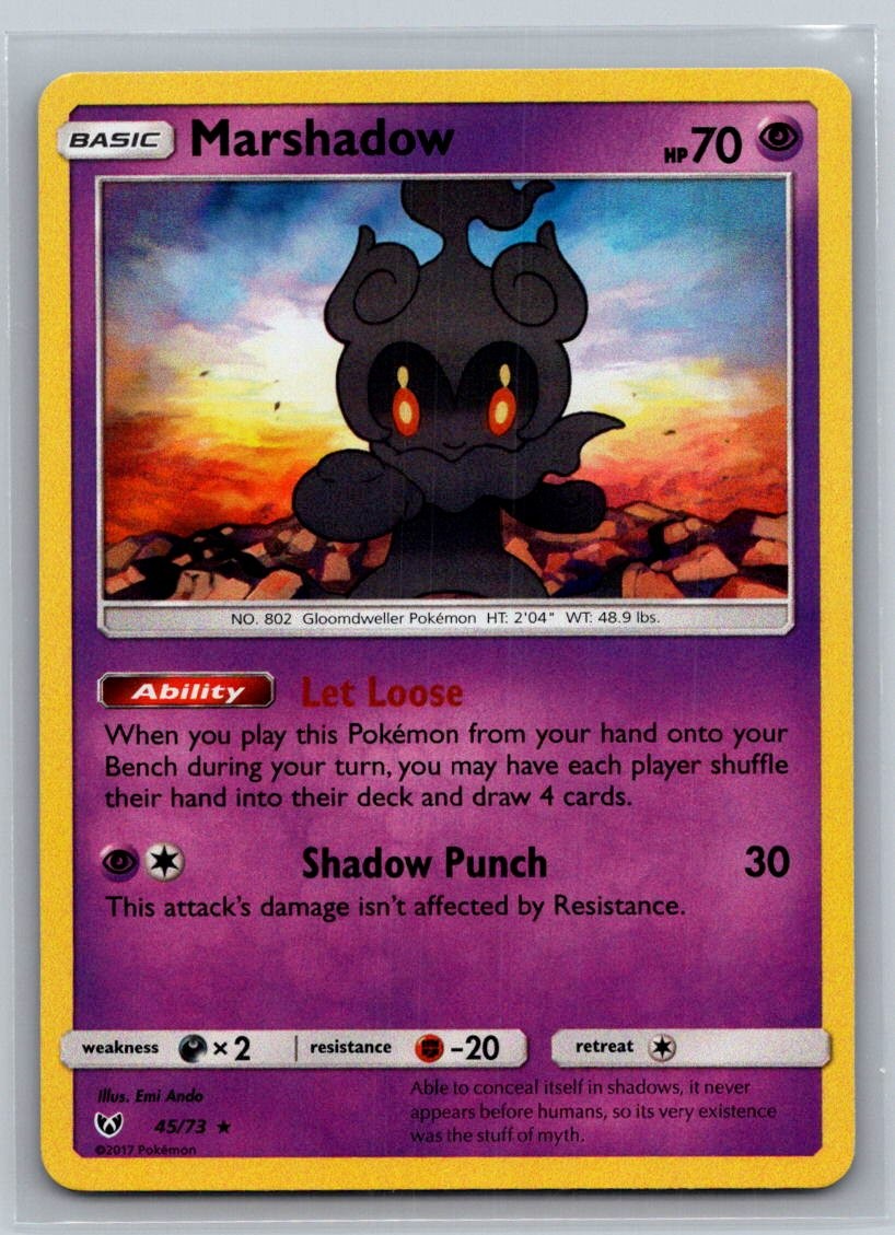 Marshadow 45/73 NM Holo Shining Legends Pokemon