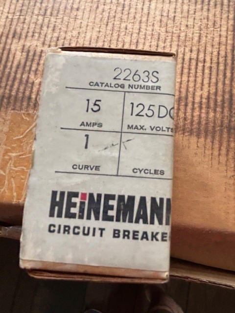 2263S HEINEMANN CIRCUIT BREAKER 15 AMPS NEW SURPLUS