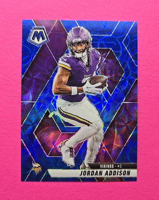 Jordan Addison - Vikings - 2025 Mosaic - Blue Scope Prizm Parallel - #88