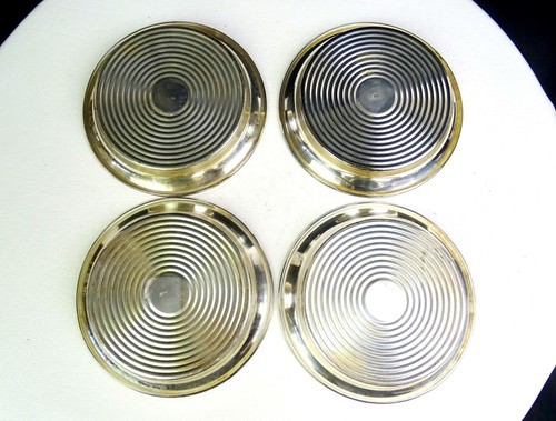 Taunton Argentieri Silverplate & Porcellana Gioco Uccellini 4pz 4 Sottobicchieri 3/8" 1970 - Foto 7 di 12
