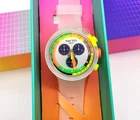 Swatch Big Bold CHRONO 2024 - SB02K100 - Neon Jelly- New