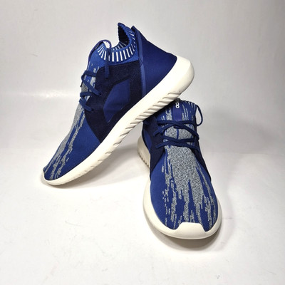 Adidas Tubular Defiant Primeknit Athletic Shoe Women s Size 10 Blue S79865