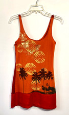 Women's Express Two Toned dreamweight Metallic Print Mini Tank Dress ~ XS