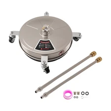 Heavy Duty Pressure Washer Surface Cleaner with 4 Wheels Stainless Steel 15"