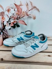 Men's New Balance 480 'Unc' white blue lace up trainers sneakers UK 7.5 EU 41.5