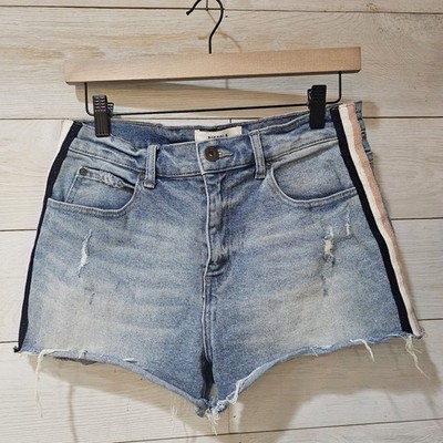 PISTOLA Shorts WINSTON High Rise Denim Side Stripe Cut-Off Denim Women's Size 29