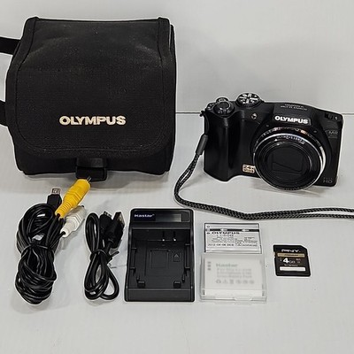 Olympus SZ-31MR 16MP Digital Compact Camera w/ 2 Batteries/ Charger/ Case