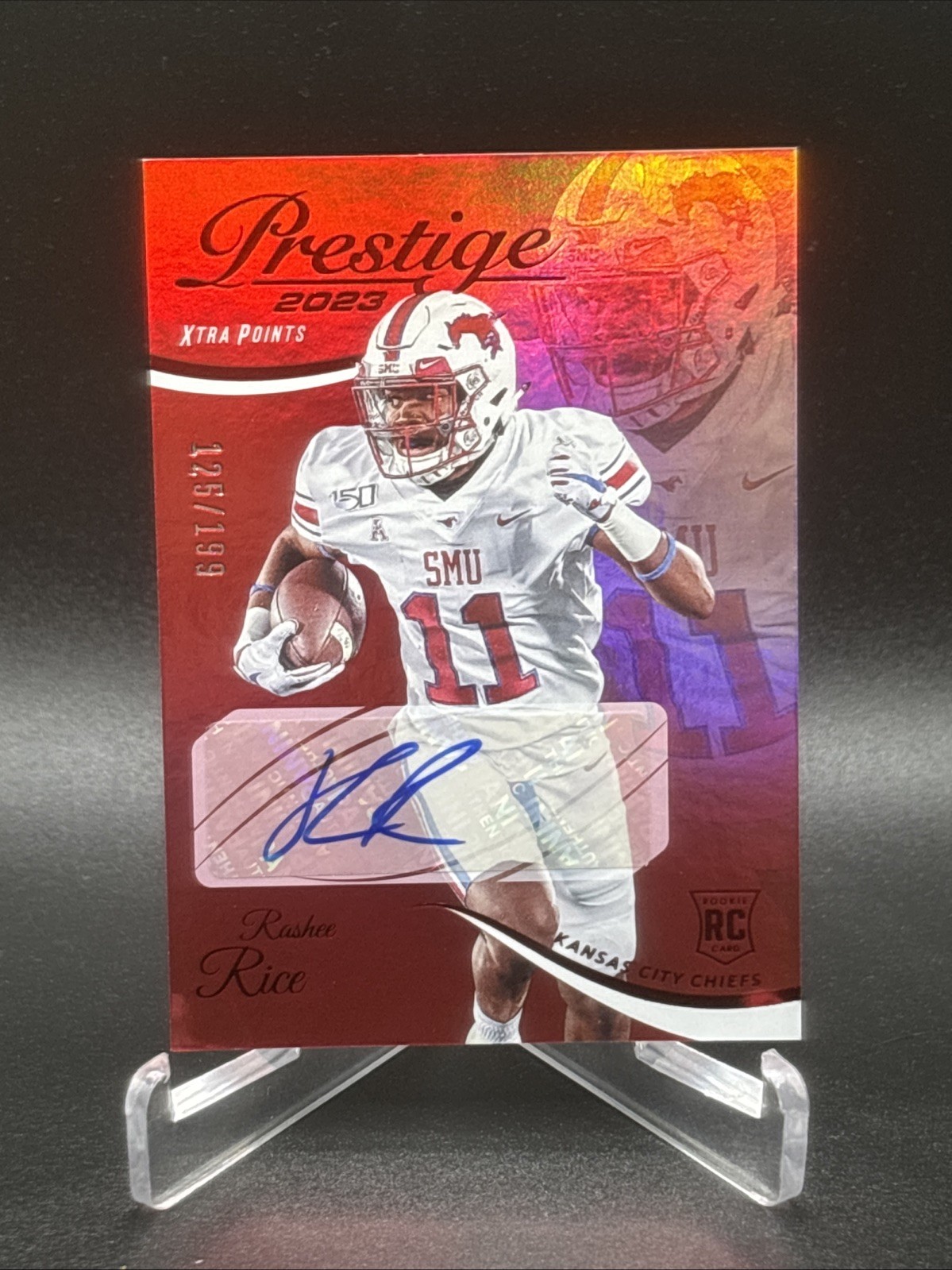 Rashee Rice 2023 Panini Prestige #372 Xtra Points Premium Red AUTO ROOKIE /199🔥