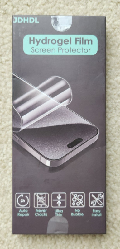 JDHDL 3 Pack Hydrogel Film Screen Protector for iPhone 16 - NEW & SEALED