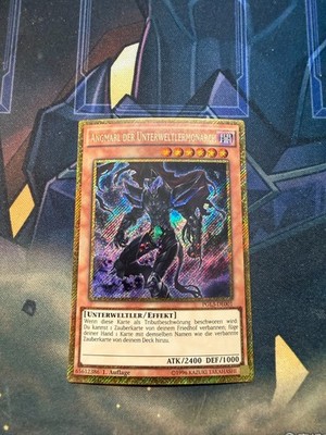 GERMAN YUGIOH Angmarl the Fiendish Monarch PGL3-EN001 Gold Secret Rare NM