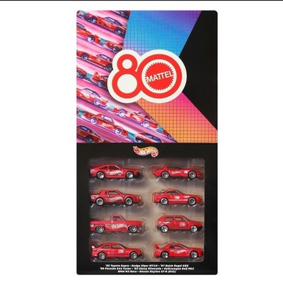 HOT WHEELS 2025 SILVER SERIES MATTEL 80th ANNIVERSARY BOX SET - 8