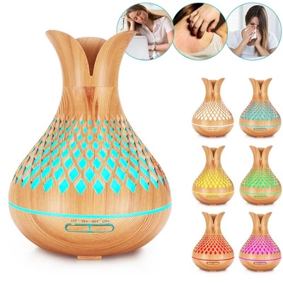 MARKENLOS Aroma Diffuser für Ätherische Öle Ultraschall Luftbefeuchter mit 7-farbigem LED