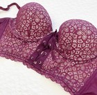 Victoria’s Secret Dream Angels Padded Coussine Corset Purple Lace Bra Size 32DD — photo 4