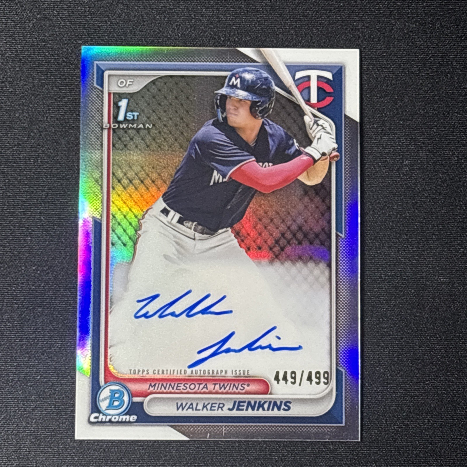 2024 Bowman Chrome 1st Walker Jenkins Auto /499 Refractor CPA-WJ
