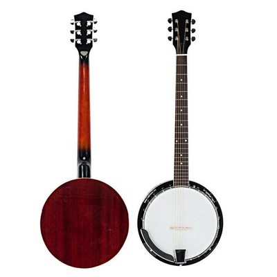 6 String Banjo Right Handed w/ Closed Back 24 Brackets Head & Maple Neck