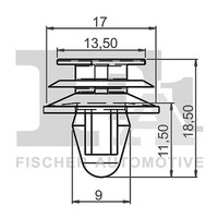 FA1 21-40016.10 Clip, Trim/Protective Streifen FüR CitroëN, Peugeot