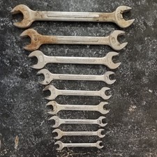9pc 14 Sizes Vintage Barcalo Buffalo Open End Wrenches Made In USA Standard Size