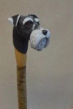 wooden walking stick hand carved Dog wooden walking cane